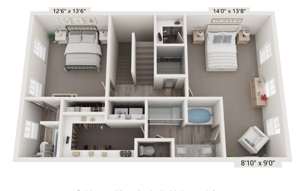 Oakbrook - 3 bedroom floorplan layout with 3.5 bathrooms and 2926 square feet (2nd Floor
)