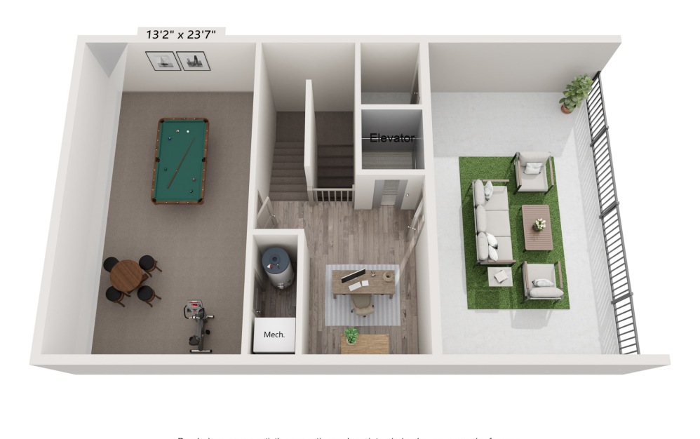 Oakbrook - 3 bedroom floorplan layout with 3.5 bathrooms and 2926 square feet (Terrace)